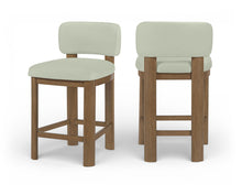 Load image into Gallery viewer, Paloma - Faux Leather Upholstered Counter Stool (Set of 2) - Brown Frame