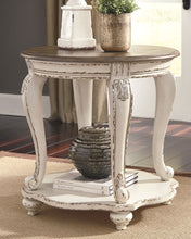 Load image into Gallery viewer, Realyn - Round End Table - White / Brown