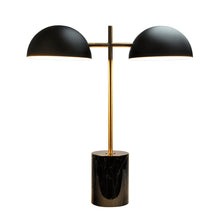 Load image into Gallery viewer, Nova - Hydro Table Lamp With On / Off Switch Double Lamp - Black / Gold / Marble