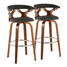 Load image into Gallery viewer, Gardenia - Mid Century Modern Fixed Height Barstool With Swivel With Round Footrest (Set of 2)