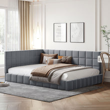 Load image into Gallery viewer, Full Size Upholstered Classic Daybed / Sofa Bed Frame, Elegant Design - Gray