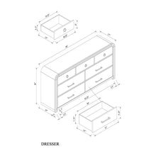 Load image into Gallery viewer, Malco - Dresser With Gold Detailing - Oak