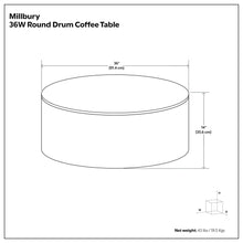 Load image into Gallery viewer, Millbury - Drum Coffee Table - Natural