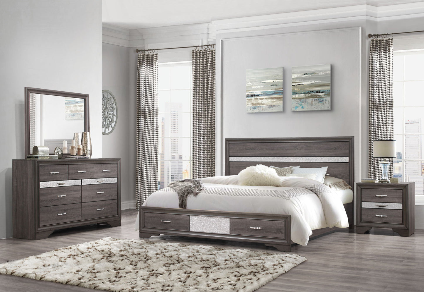 Seville - Full Bed Side Rails - Gray