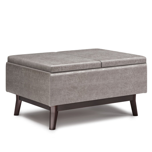 Owen - Tray Top Small Coffee Table Upholstered Storage Ottoman - Ego Home Furniture