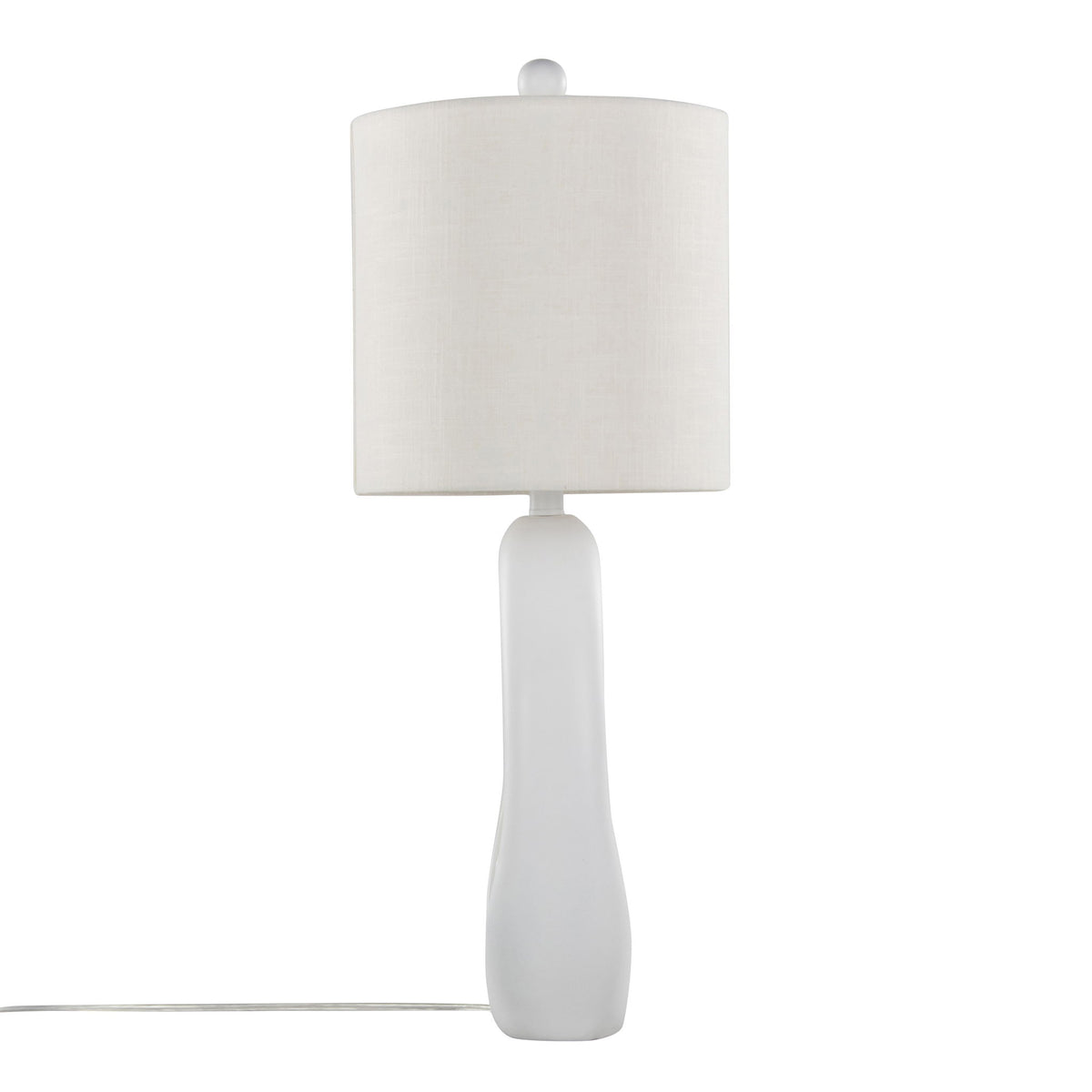 Pearl - Contemporary Table Lamp (Set of 2) - Matte White / Natural Shell - Ego Home Furniture
