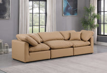 Load image into Gallery viewer, Indulge - Faux Leather 3 Piece Modular Sofa - Tan