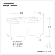 Load image into Gallery viewer, Cosmopolitan - Storage Ottoman - Midnight Black