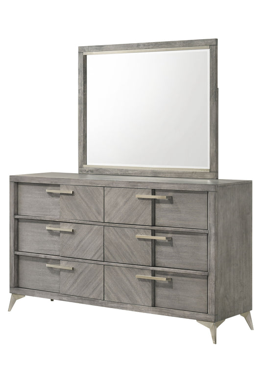 Aries - 6 Drawer Dresser - Gray