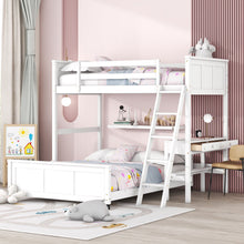 Load image into Gallery viewer, Full Over Full Bunk Bed With Desk