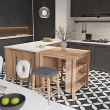 Load image into Gallery viewer, Dawson - 3 Piece Counter Height Table Set - Oak