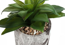 Load image into Gallery viewer, 6" Tall, Artificial Plant, Succulent, Indoor, Faux, Fake, Table, Greenery, Potted, Decorative (Set of 2) - Green / Gray