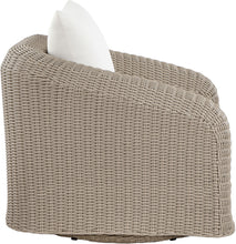 Load image into Gallery viewer, Seacrest - Olefin Water Resistant Fabric And Wicker Outdoor Patio Swivel Chair