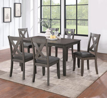 Load image into Gallery viewer, D161 - 7 Piece Dining Room Set (Dining Table, 6 Side Chairs) - Gray