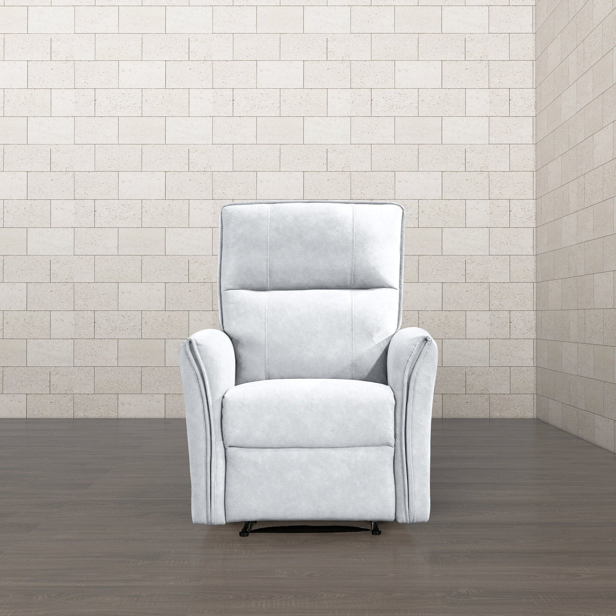 Asheville - Suede Recliner Chair - Light Gray