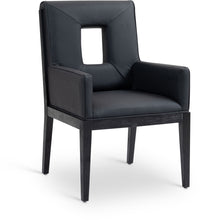Load image into Gallery viewer, Gwendolyn - Faux Leather Dining Arm Chair With Black Frame