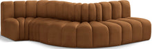 Load image into Gallery viewer, Arc - Velvet 5 Piece Modular Sofa - Saddle