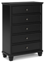 Load image into Gallery viewer, Lanolee - Five Drawer Chest - Black