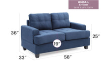 Load image into Gallery viewer, Stylish Transitional Loveseat For Two