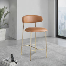Load image into Gallery viewer, Lupita - Counter Stool With Brushed Gold Frame (Set of 2)