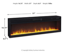 Load image into Gallery viewer, Entertainment Accessories - Wide Fireplace Insert - Black