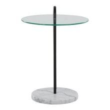 Load image into Gallery viewer, Claire - Contemporary / Glam Side Table - Black / Clear