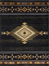 Load image into Gallery viewer, Tribes - 7'10" X 10'3" Southwest Area Rug - Black