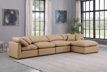 Load image into Gallery viewer, Indulge - Faux Leather 5 Piece Modular Sectional With Chaise - Tan
