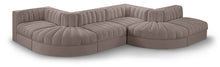 Load image into Gallery viewer, Rummi - Rounded Velvet Performance Fabric Upholstered 6 Piece Modular Sectional