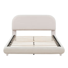 Load image into Gallery viewer, Upholstered Platform Bed With Thick Solid Frame And Stylish Curve-Shaped Design