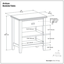 Load image into Gallery viewer, Artisan - Handcrafted Bedside Table