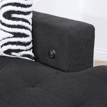 Load image into Gallery viewer, U274 - 3 Piece Sectional With USB (Type A+C) - Black