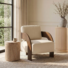 Load image into Gallery viewer, Cedra - Velvet Performance Fabric Upholstered Accent Chair - Brown Frame
