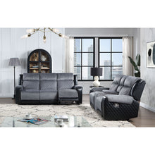 Load image into Gallery viewer, Alicia - Reclining Sofa - Gray / Black