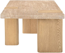 Load image into Gallery viewer, Ravenna - Genuine Fabric Travertine And Oak Wood Table