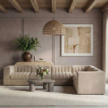 Load image into Gallery viewer, Rummi - Velvet Performance Fabric Upholstered 6 Piece Modular Sectional (With 3 Corner Chairs)