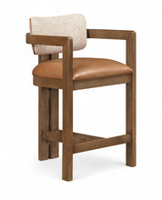 Load image into Gallery viewer, Ravina - Upholstered Counter Stool With Stained Brown Base