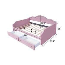 Load image into Gallery viewer, Upholstered Daybed With LED Lights And 2 Drawersme