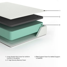 Load image into Gallery viewer, Chime 12 Inch Memory Foam Mattress in a Box - Ego Home Furniture