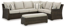Load image into Gallery viewer, Brook Ranch Outdoor Sofa Sectional/Bench with Cushion (Set of 3) - Ego Home Furniture