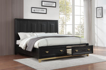Load image into Gallery viewer, B236 Black-Gold Bed