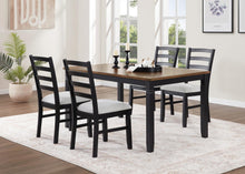 Load image into Gallery viewer, Black/Dark Brown Dining Table & 4 Chairs, Must Be Sold With Bench