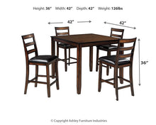 Load image into Gallery viewer, Coviar Counter Height Dining Table and Bar Stools (Set of 5) - Ego Home Furniture