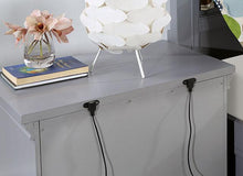 Load image into Gallery viewer, CASTLILE Night Stand w/ USB, Gray