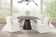 Load image into Gallery viewer, Broager 5 Pc Dining Table Set (Light Gray Caster Chairs)