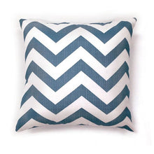 Load image into Gallery viewer, ZOE 18" X 18" Pillow, Blue Chevron (2/CTN)