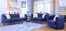 Load image into Gallery viewer, Galaxy Home Afreen Upholstered Chair in Navy GHF-808857722010