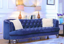 Load image into Gallery viewer, Galaxy Home Afreen Upholstered Sofa in Navy GHF-808857892751 - Ego Home Furniture