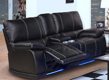 Load image into Gallery viewer, Galaxy Home Electron Power Recliner Loveseat in Black GHF-808857589897