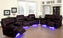 Load image into Gallery viewer, Galaxy Home Electron Power Recliner Loveseat in Brown GHF-808857884008